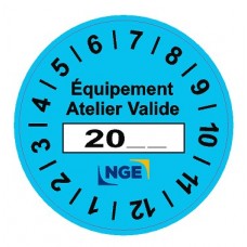 Etiquettes Equipement Atelier Valide - de 40.mm